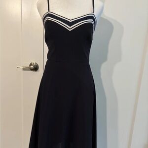 TED BAKER WOMEN'S KAHMEN FIT & FLARE SUNDRESS NAVY/WHITE SIZE 1 PRE-OWNED $335